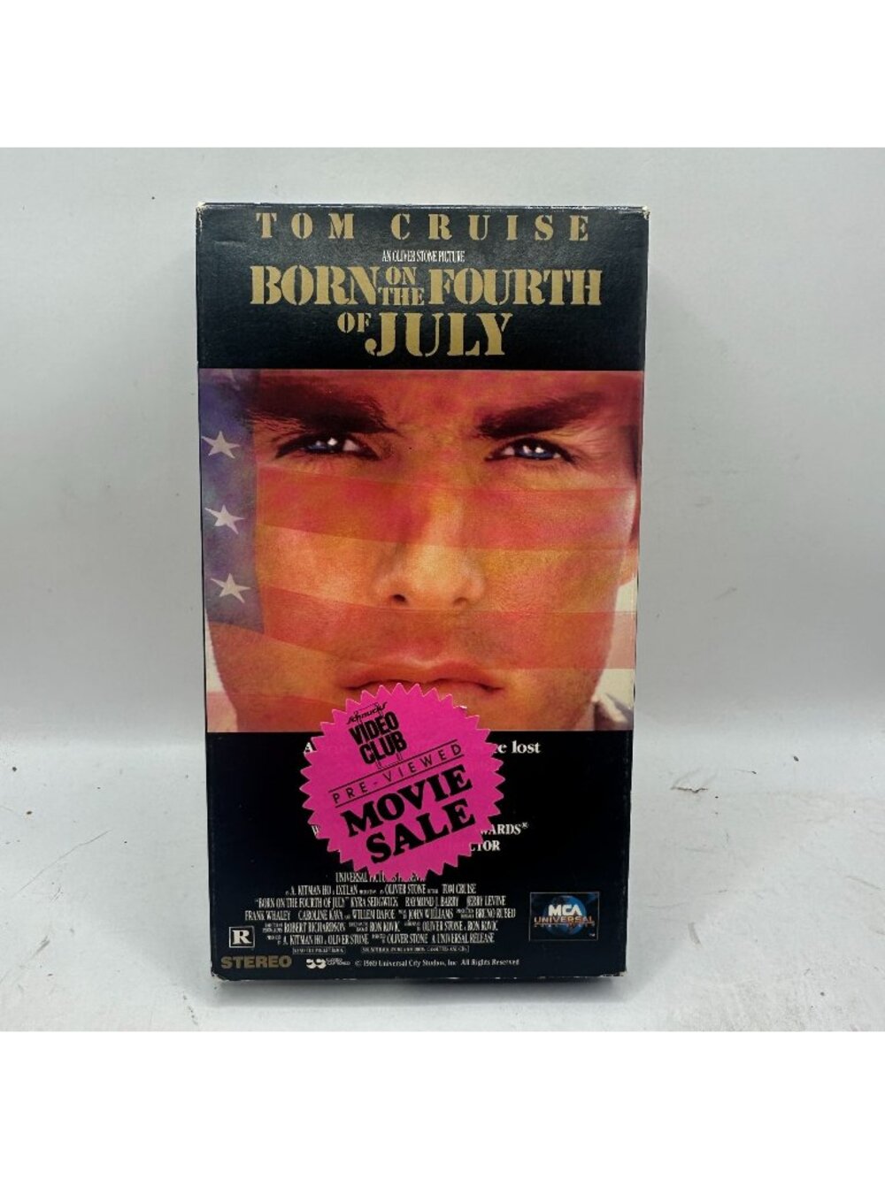 Born On The Fourth Of July VHS 1990 Tom Cruise Oliver Stone MCA Universal Pre-Ow